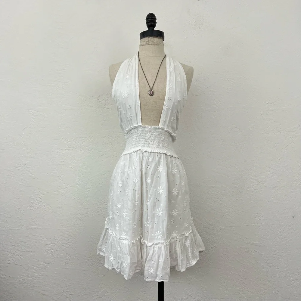 NWT Aerie spring fling white halter dress medium - Picture 2 of 8